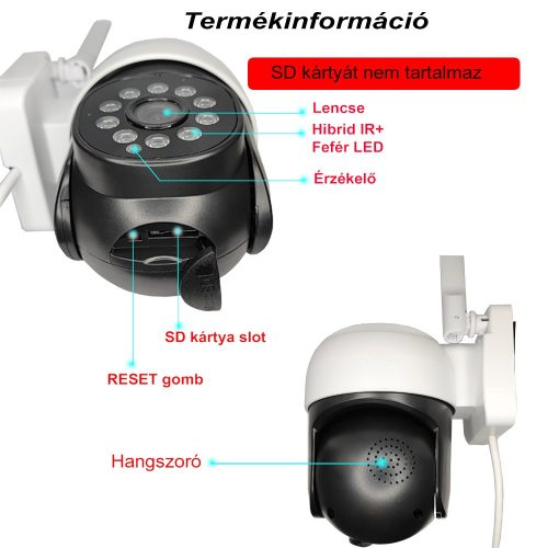 3 MP kültéri Wifi IP Tuya intelligens kamera automatikus nyomkövető vezeték nélküli PTZ 